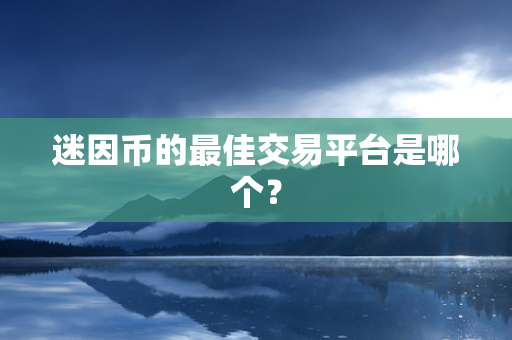 迷因币的最佳交易平台是哪个？