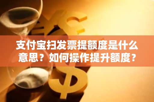 支付宝扫发票提额度是什么意思？如何操作提升额度？