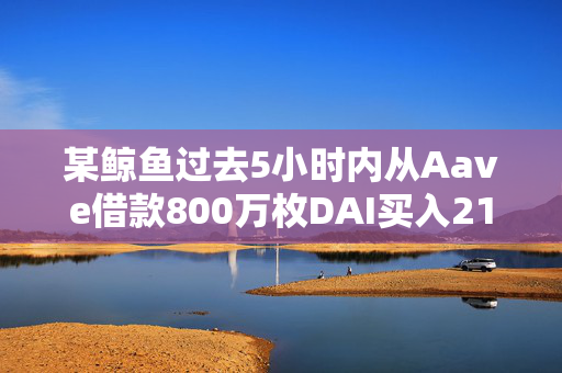 某鲸鱼过去5小时内从Aave借款800万枚DAI买入2160枚ETH