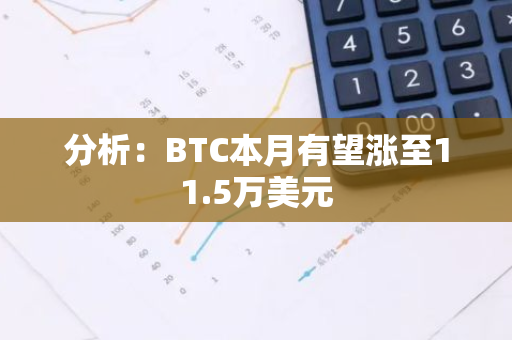 分析：BTC本月有望涨至11.5万美元