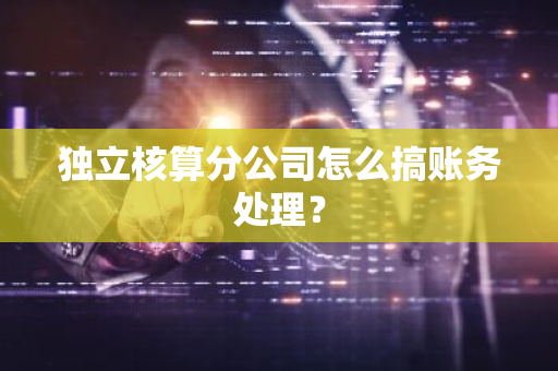 独立核算分公司怎么搞账务处理？