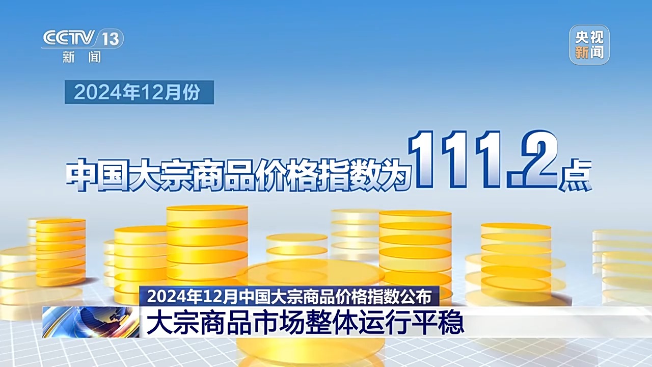 整体运行平稳 2024年12月大宗商品价格指数公布