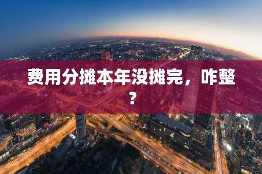 费用分摊本年没摊完，咋整？