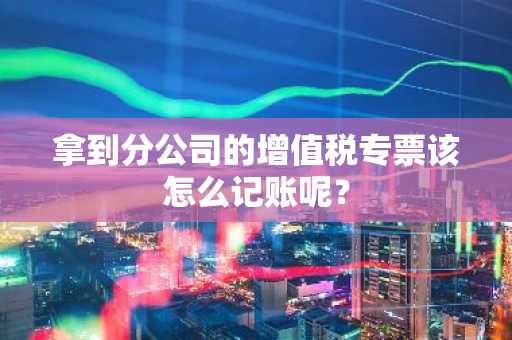 拿到分公司的增值税专票该怎么记账呢？