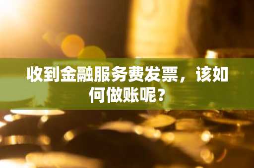 收到金融服务费发票，该如何做账呢？