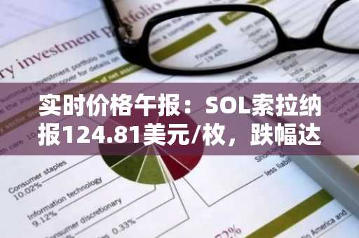 实时价格午报：SOL索拉纳报124.81美元/枚，跌幅达-2.01%