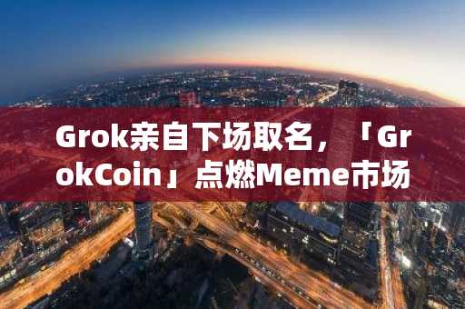 Grok亲自下场取名，「GrokCoin」点燃Meme市场