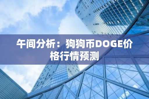 午间分析：狗狗币DOGE价格行情预测