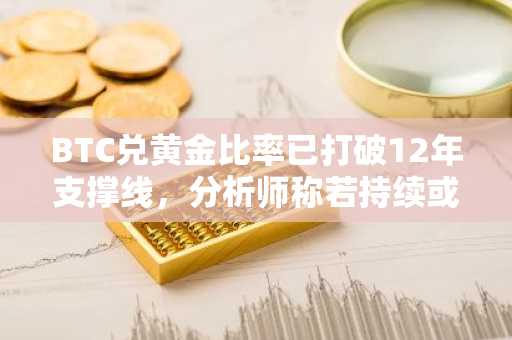 BTC兑黄金比率已打破12年支撑线，分析师称若持续或意味着BTC12年牛市的终结