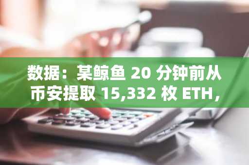 数据：某鲸鱼 20 分钟前从币安提取 15,332 枚 ETH，价值 5177 万美元