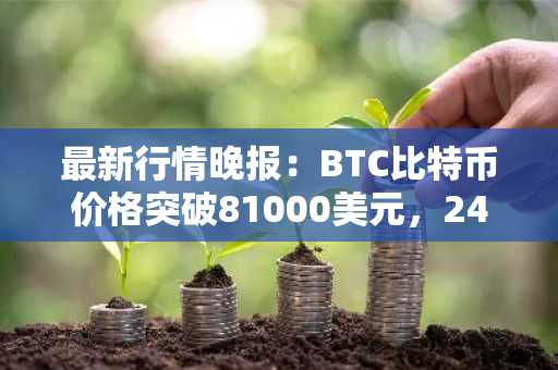 最新行情晚报：BTC比特币价格突破81000美元，24小时跌2.025%