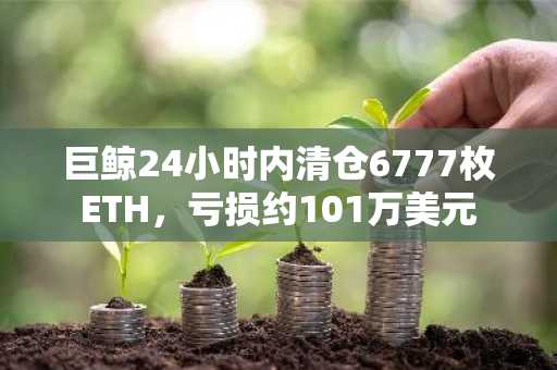 巨鲸24小时内清仓6777枚ETH，亏损约101万美元