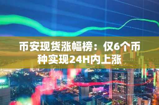 币安现货涨幅榜：仅6个币种实现24H内上涨