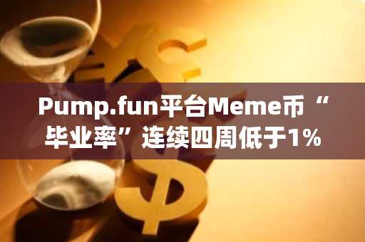 Pump.fun平台Meme币“毕业率”连续四周低于1% 创历史低点