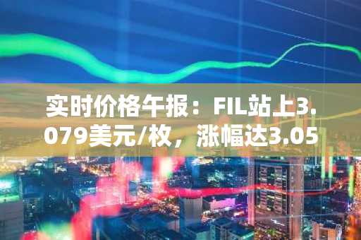 实时价格午报：FIL站上3.079美元/枚，涨幅达3.05%