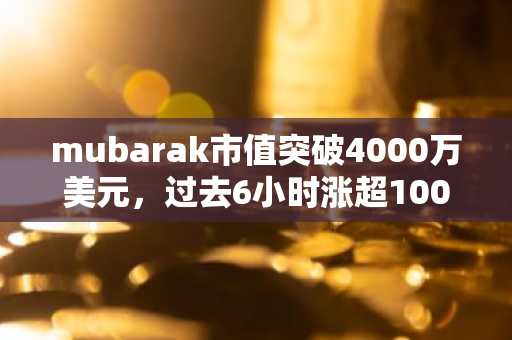 mubarak市值突破4000万美元，过去6小时涨超100%