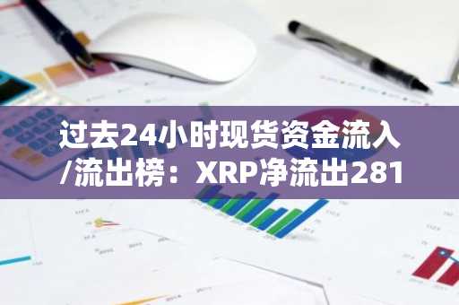 过去24小时现货资金流入/流出榜：XRP净流出2813万美元