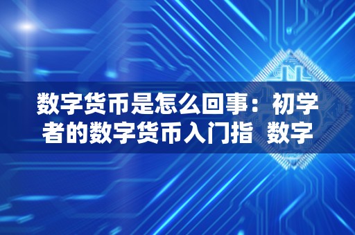 数字货币是怎么回事：初学者的数字货币入门指  数字货币是怎么回事：初学者的数字货币入门指南