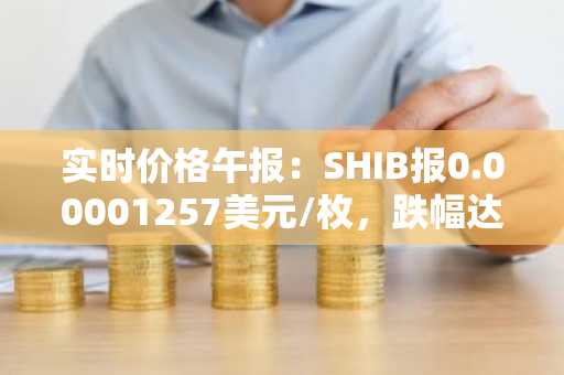 实时价格午报：SHIB报0.00001257美元/枚，跌幅达-3.53%