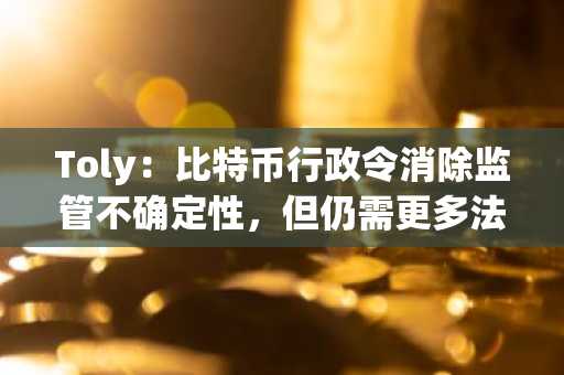 Toly：比特币行政令消除监管不确定性，但仍需更多法规支持