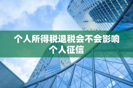 个人所得税退税会不会影响个人征信