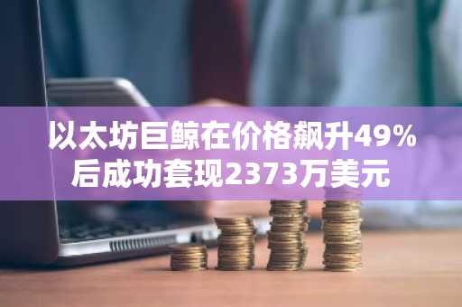 以太坊巨鲸在价格飙升49%后成功套现2373万美元