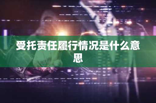 受托责任履行情况是什么意思