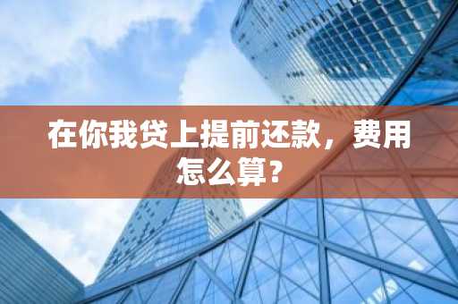 在你我贷上提前还款，费用怎么算？