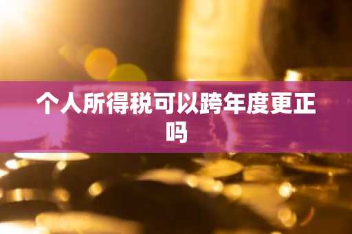 个人所得税可以跨年度更正吗
