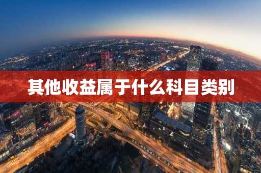 其他收益属于什么科目类别