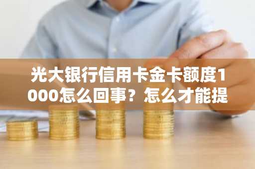 光大银行信用卡金卡额度1000怎么回事？怎么才能提额？
