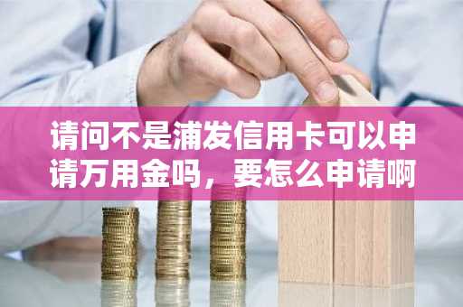 请问不是浦发信用卡可以申请万用金吗，要怎么申请啊？