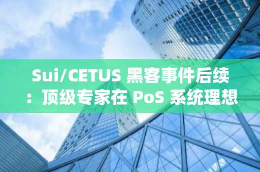 Sui/CETUS 黑客事件后续：顶级专家在 PoS 系统理想与现实之间挣扎