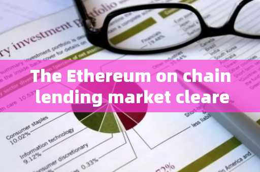 The Ethereum on chain lending market cleared over 430 million magnesium in August, the second highes