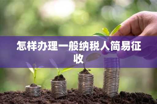 怎样办理一般纳税人简易征收