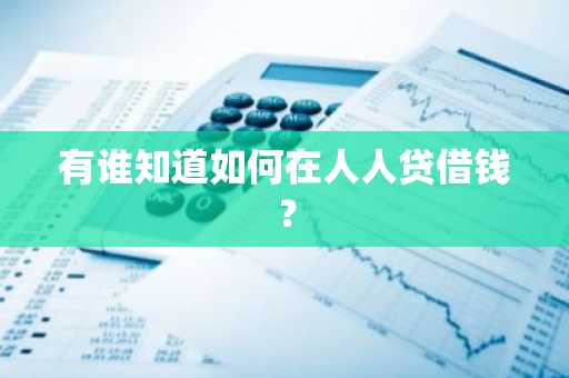 有谁知道如何在人人贷借钱？