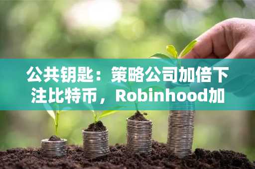 公共钥匙：策略公司加倍下注比特币，Robinhood加密交易下滑