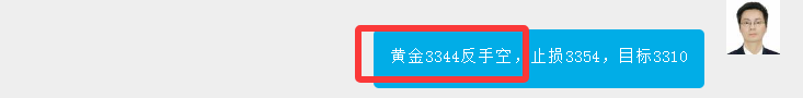 头狼：黄金3344反手空一波，暂时看回落3310一线