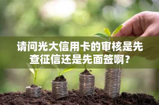 请问光大信用卡的审核是先查征信还是先面签啊？