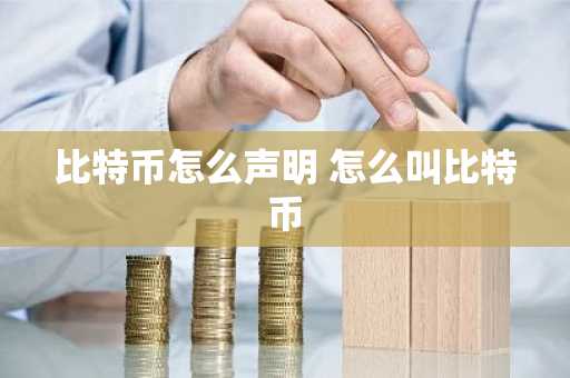比特币怎么声明 怎么叫比特币