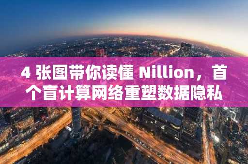 4 张图带你读懂 Nillion，首个盲计算网络重塑数据隐私范式