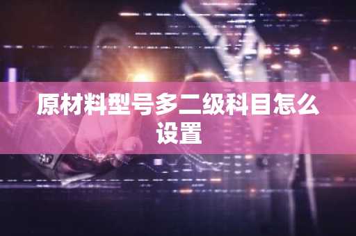 原材料型号多二级科目怎么设置