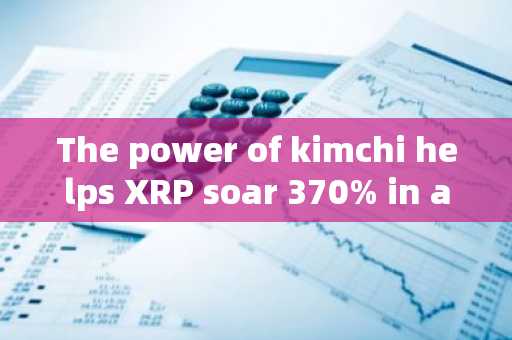The power of kimchi helps XRP soar 370% in a single month! Korean VC explains why middle-aged women
