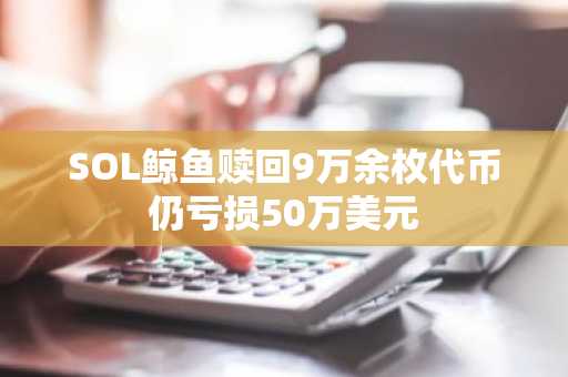 SOL鲸鱼赎回9万余枚代币仍亏损50万美元