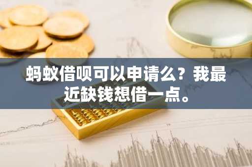 蚂蚁借呗可以申请么？我最近缺钱想借一点。