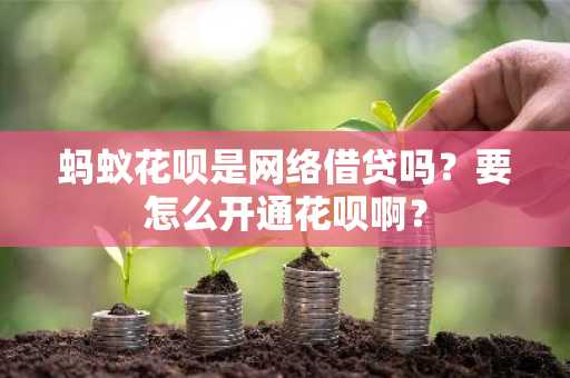 蚂蚁花呗是网络借贷吗？要怎么开通花呗啊？