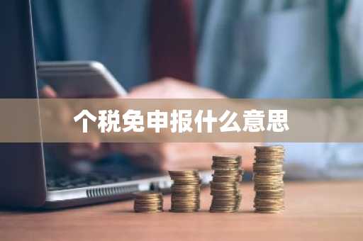 个税免申报什么意思
