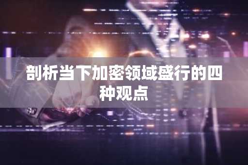 剖析当下加密领域盛行的四种观点