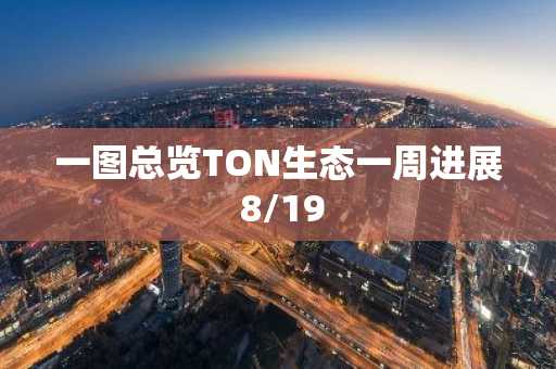 一图总览TON生态一周进展 8/19