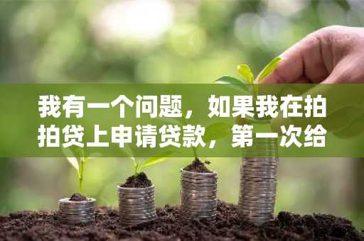 我有一个问题，如果我在拍拍贷上申请贷款，第一次给出的额度一般是多少呢？